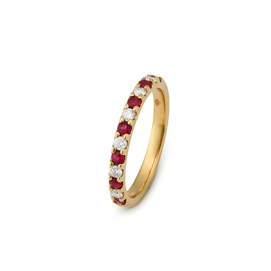 Ruby and diamond band