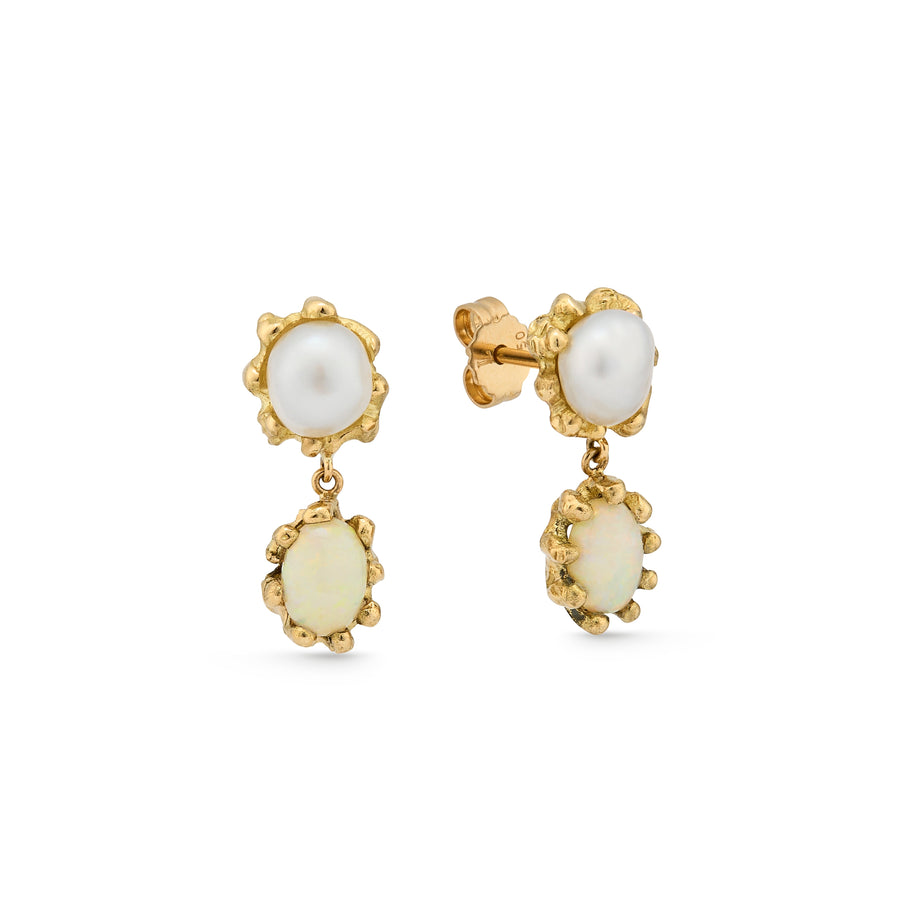 'Opal Veil' pearl earrings