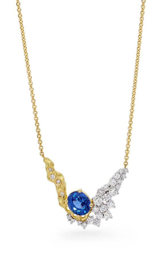 'Twilight Dancer' Blue Sapphire & Diamond Necklace