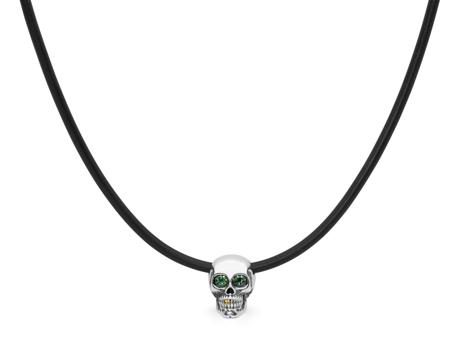 'Xavier' Sapphire 18ct Gold & Sterling Silver Neoprene Necklace