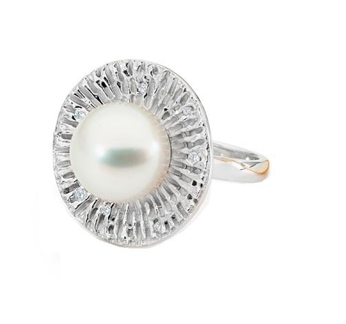 Diamond and Pearl Ring