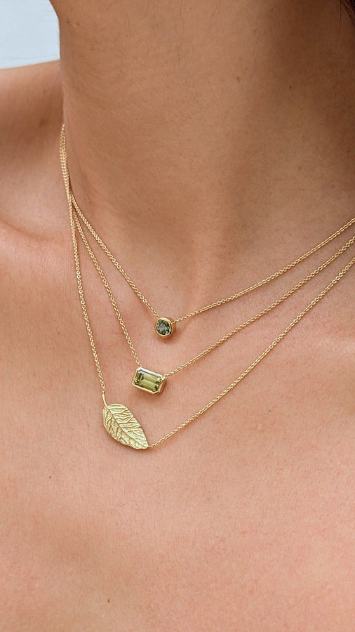 'Desert Leaf' 18ct Yellow Gold Necklace
