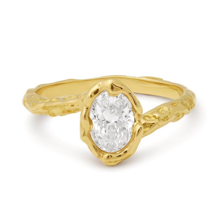 Organic Solitaire engagement ring