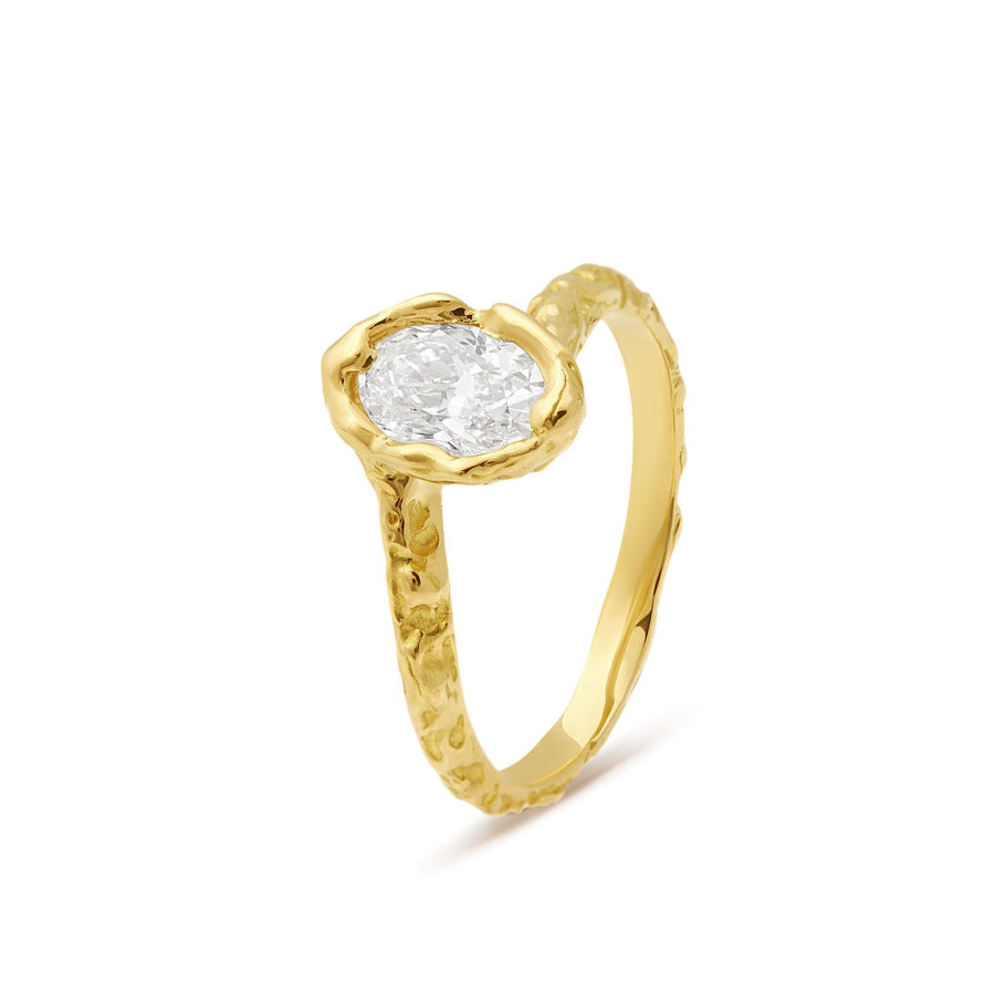 Organic Solitaire engagement ring