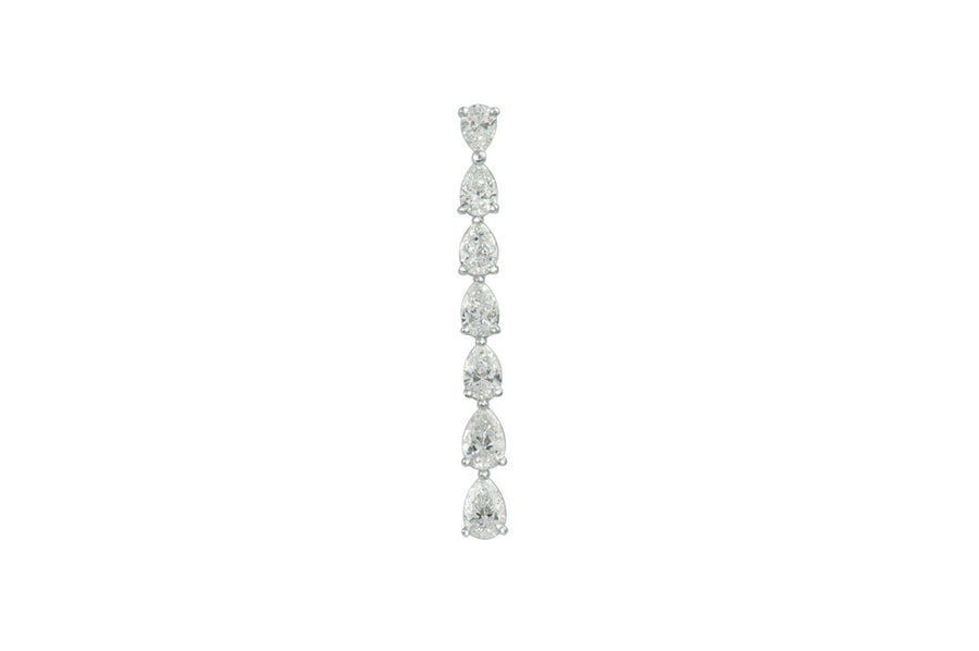 Pear Diamond Drop Earrings