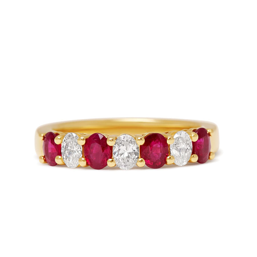 Ruby and diamond band
