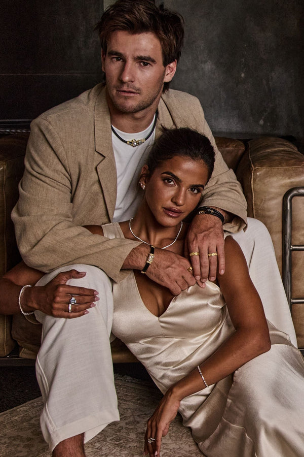 18ct yellow gold organic gents ring