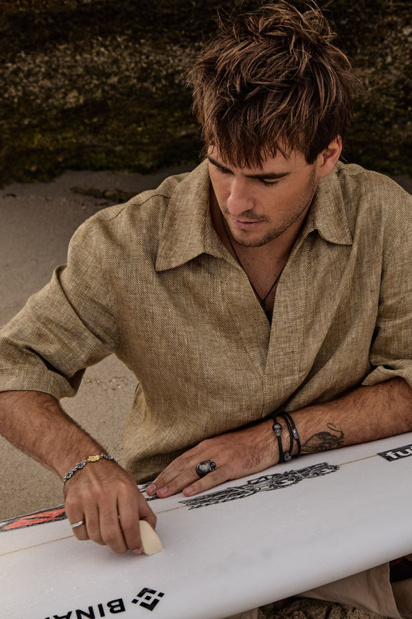 'Sun Arc' silver and gold bracelet