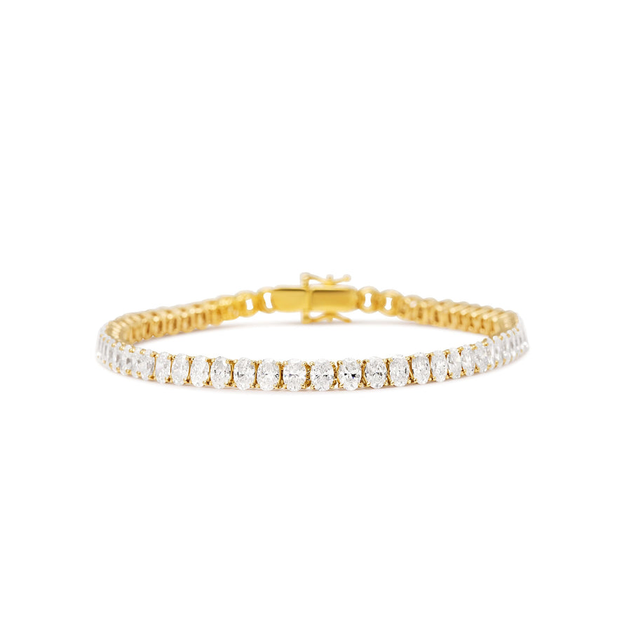 Oval tennis bracelet