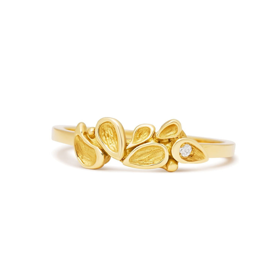 'Petal' 18ct yellow gold ring