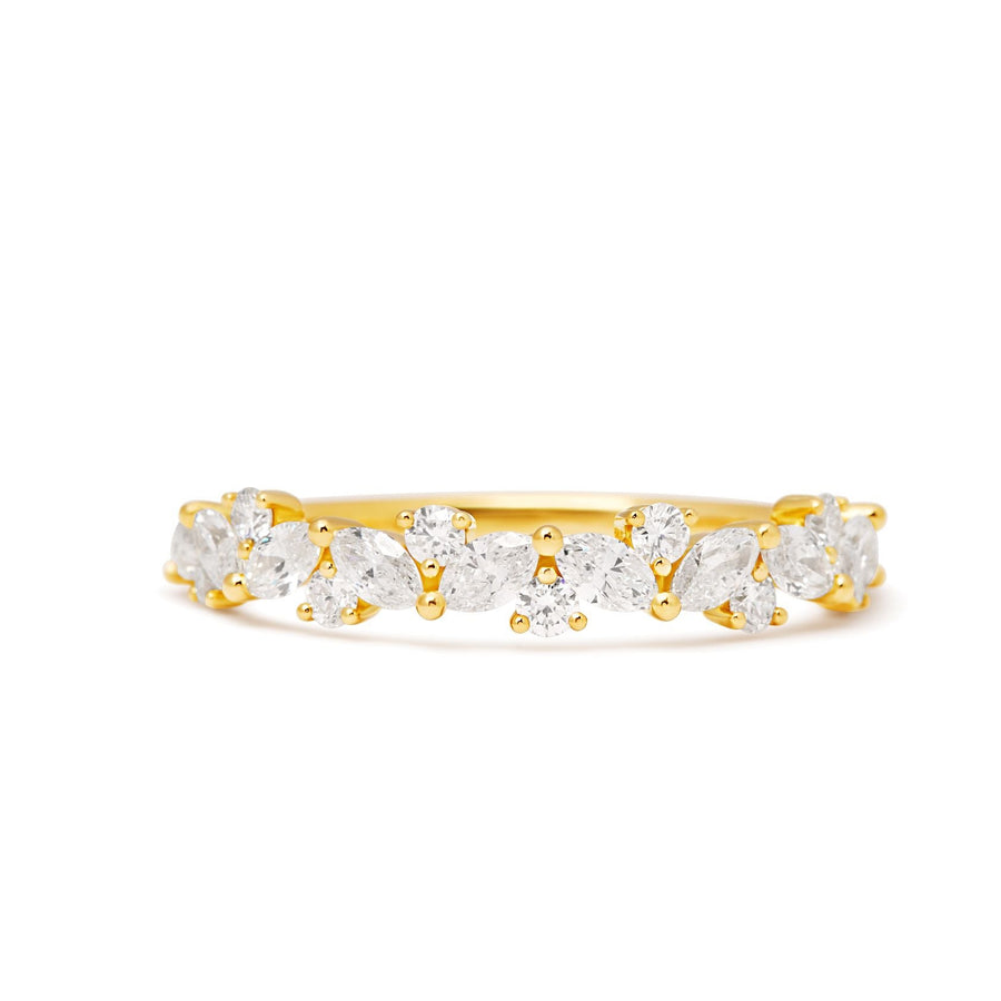 Offset Marquise Diamond Ring