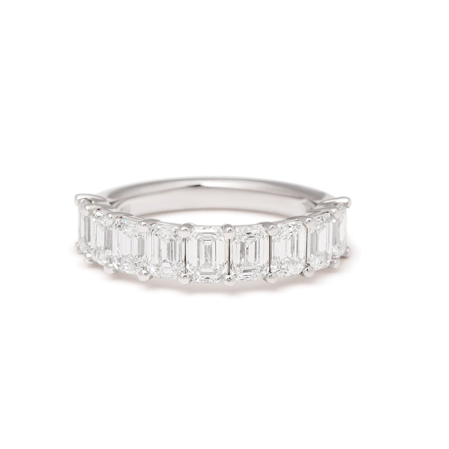 Emerald diamond band