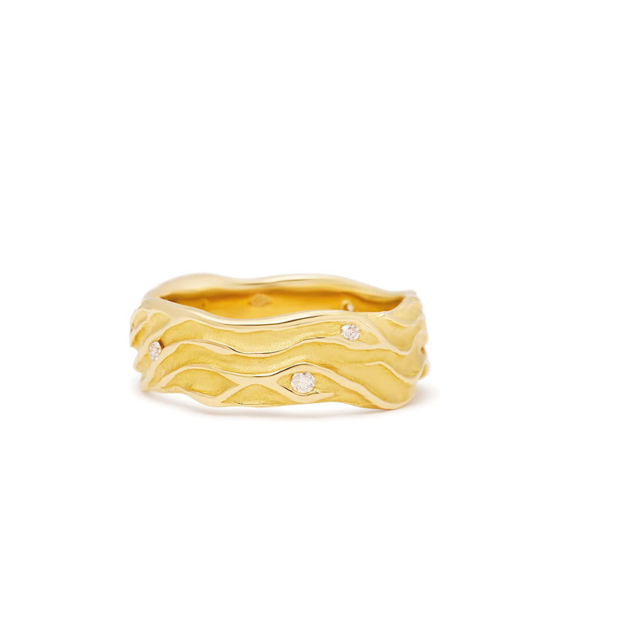 'Diamond wave' ring
