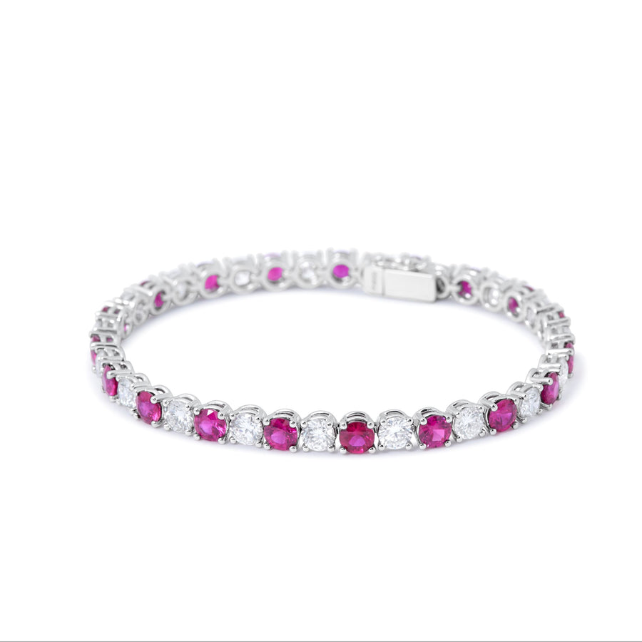 Ruby and Diamond tennis bracelet