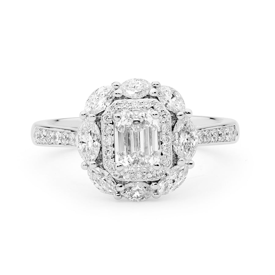 Art deco style diamond ring