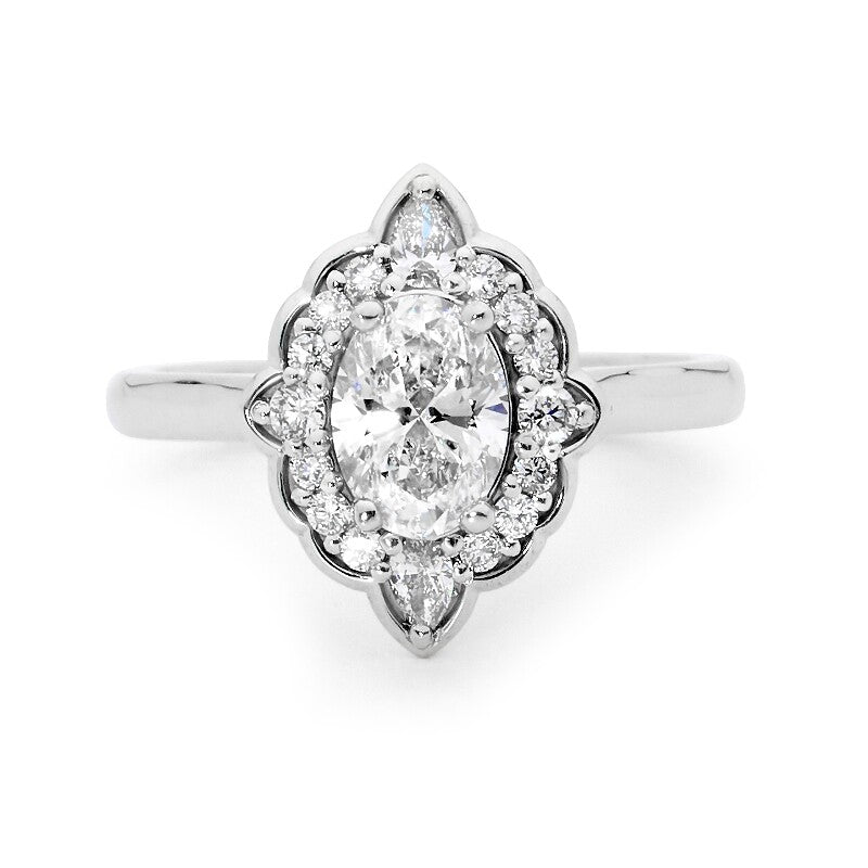 Lacework Oval Diamond Ring – Linneys Jewellery