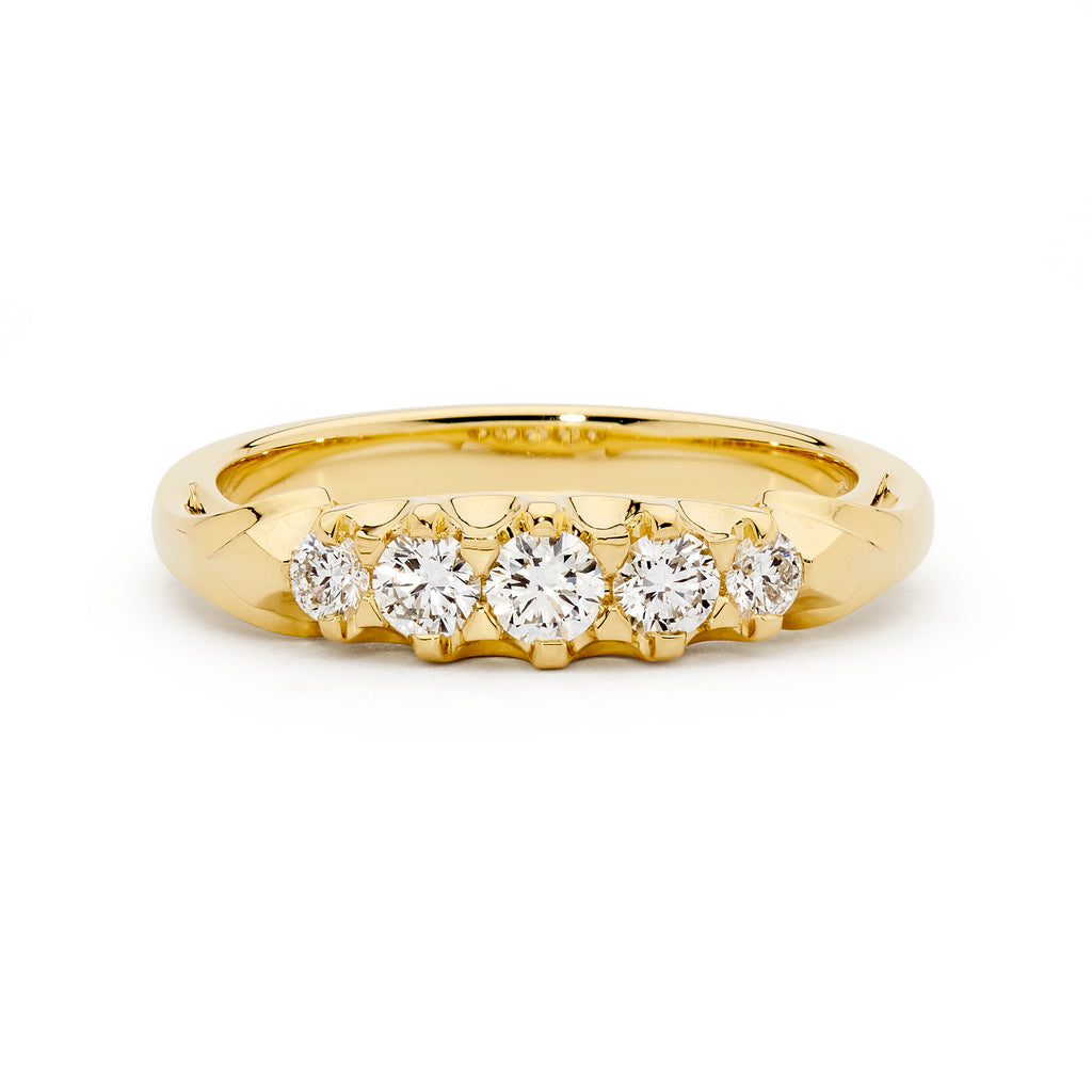 Vintage Style 5 Stone Diamond Ring