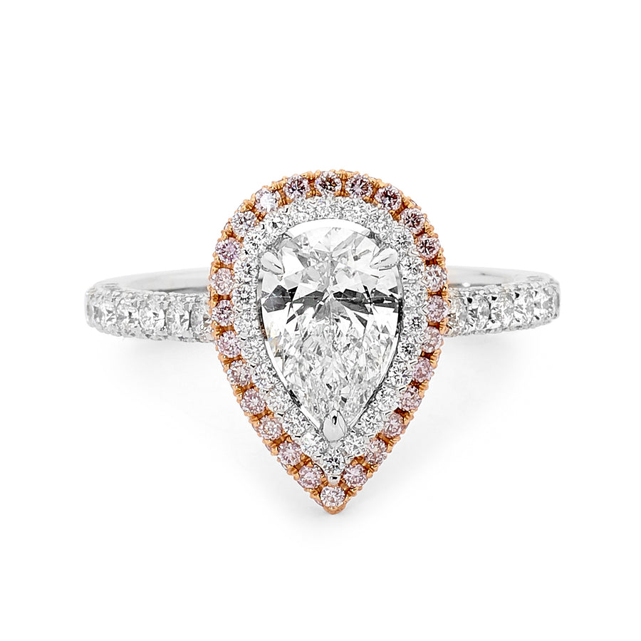 Pear Cut White Diamond and Pink Diamond Ring jewellery stores perth perth jewellery stores australian jewellery designers online jewellery shop perth jewellery shop jewellery shops perth perth jewellers jewellery perth jewellers in perth bridal jewellery australia engagement rings for women custom engagement rings perth custom made engagement rings perth diamond engagement rings pearl jewellery australian pearls diamonds and pearls perth