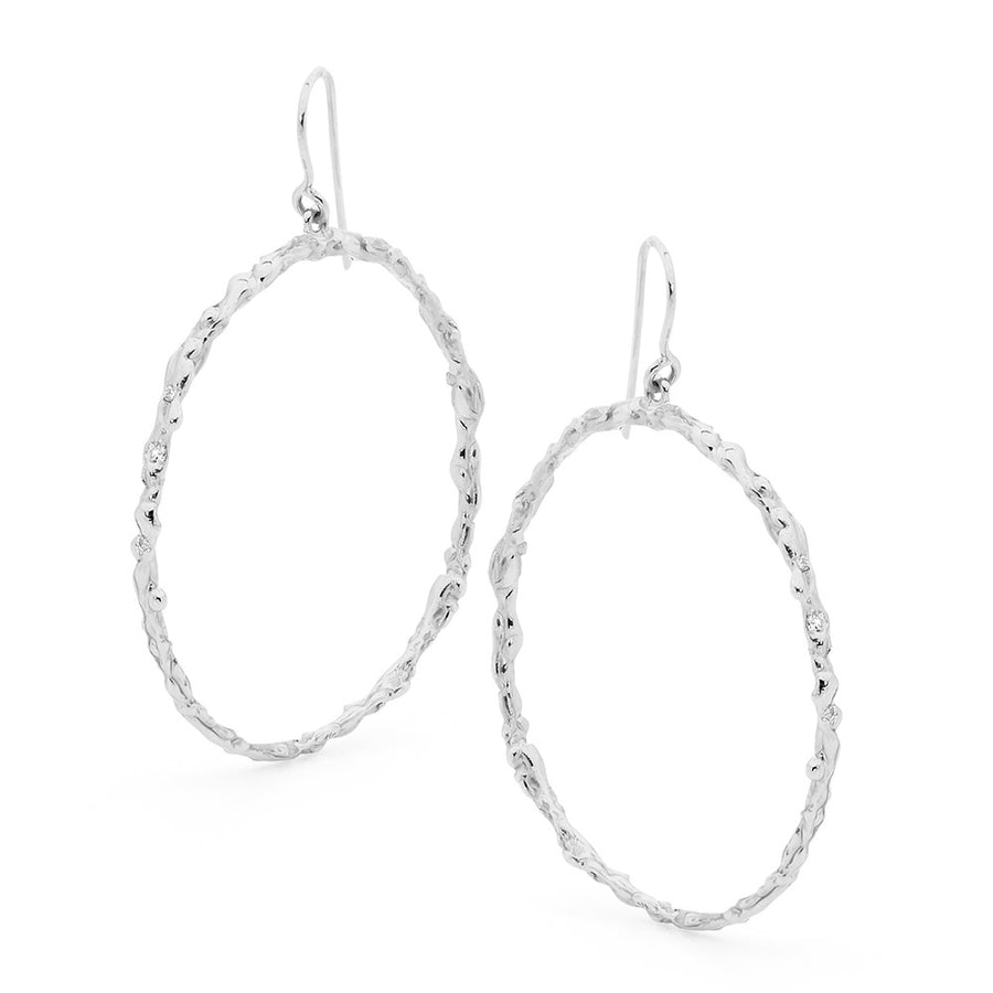 Freeform Textured Hoop Earrings online jewellery shop buy jewellery online jewellers in perth perth jewellery stores wedding jewellery australia