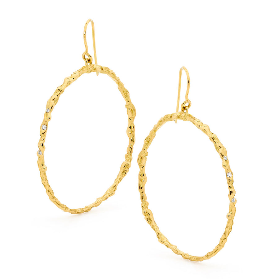 Freeform Textured Hoop Earrings online jewellery shop buy jewellery online jewellers in perth perth jewellery stores wedding jewellery australia