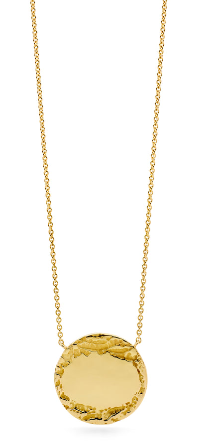 18ct gold personalised disc necklet