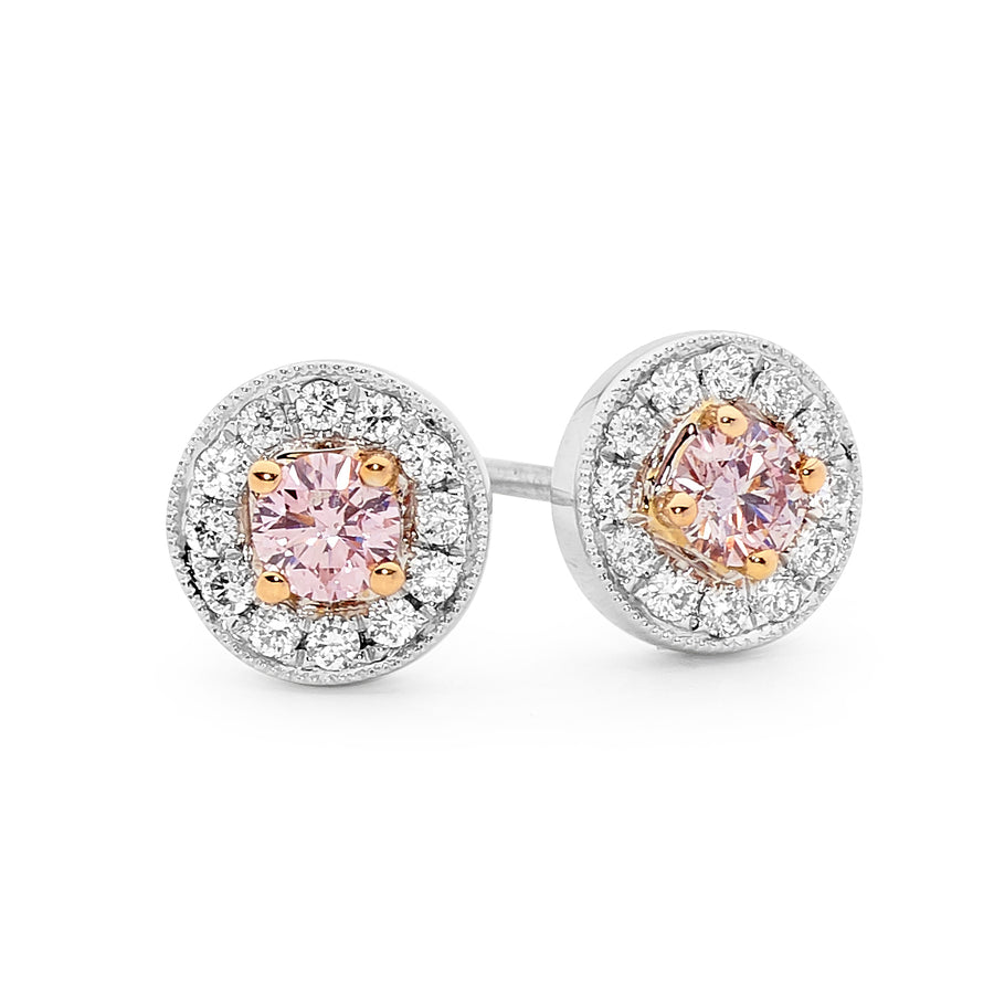 Pink Diamond Halo Earrings jewellery stores perth perth jewellery stores australian jewellery designers online jewellery shop perth jewellery shop jewellery shops perth perth jewellers jewellery perth jewellers in perth diamond jewellers perth bridal jewellery australia pearl jewellery australian pearls diamonds and pearls perth