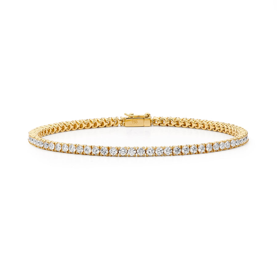 18ct Gold 3.00ct Claw Set Diamond Tennis Bracelet