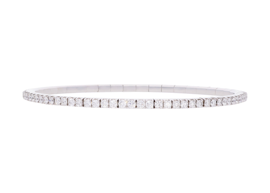 Expandable White Gold Diamond Bracelet