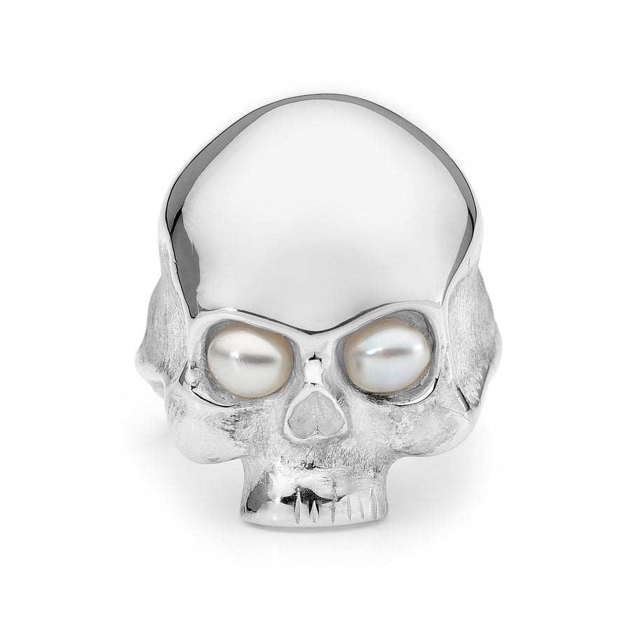 Sterling Silver and Seedless Pearl Skull Ring jewellery stores perth perth jewellery stores australian jewellery designers online jewellery shop perth jewellery shop jewellery shops perth perth jewellers jewellery perth jewellers in perth diamond jewellers perth bridal jewellery australia