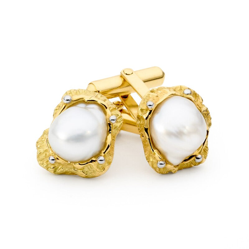 Yellow Gold Pearl Cufflinks jewellery stores perth perth jewellery stores australian jewellery designers online jewellery shop perth jewellery shop jewellery shops perth perth jewellers jewellery perth jewellers in perth diamond jewellers perth bridal jewellery australia pearl jewellery australian pearls diamonds and pearls perth