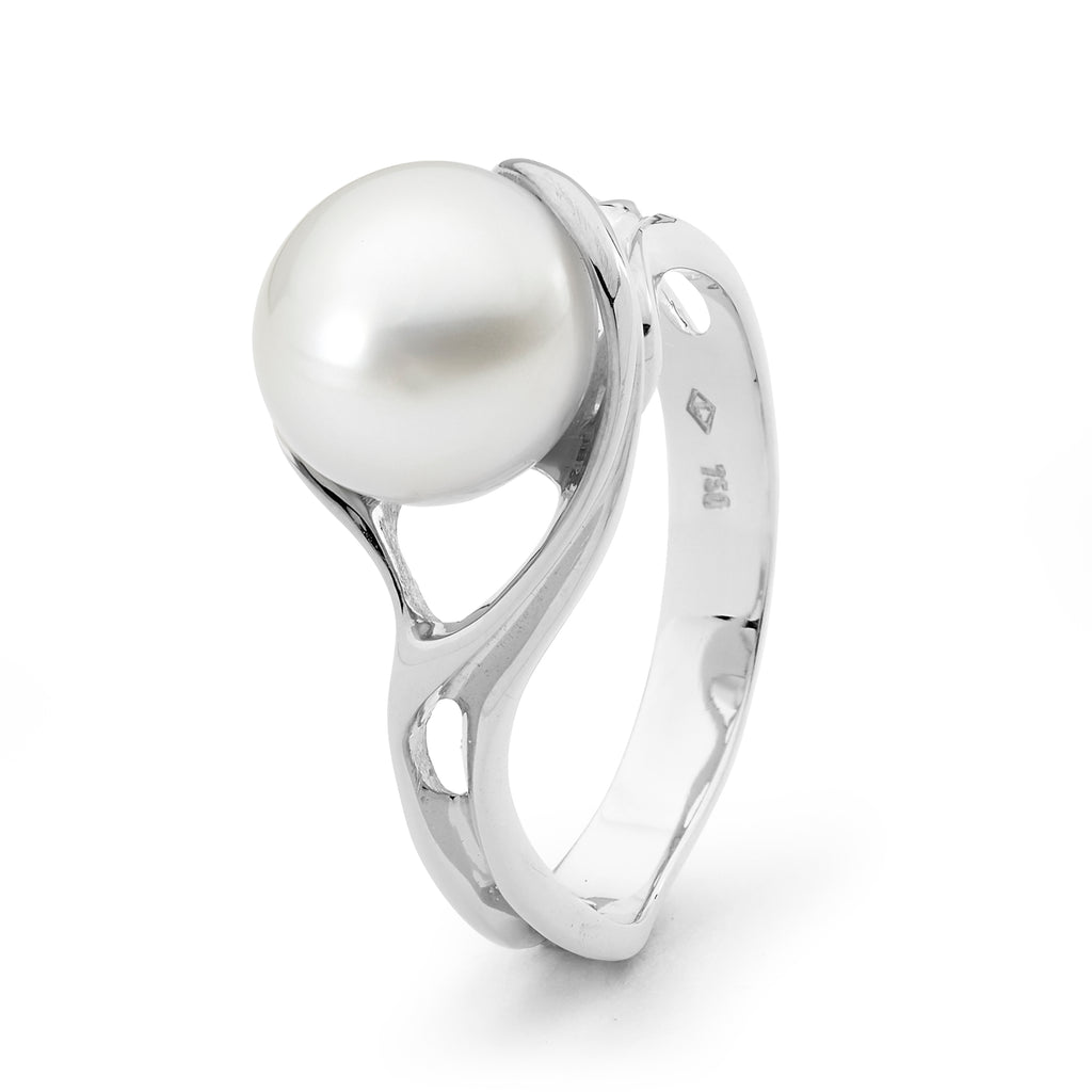 Full Natural White Perl (Moti) 925 Sterling Silver Ring at best price in  Surat