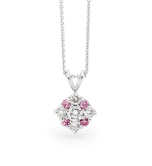 Pink diamond pendant necklace deals