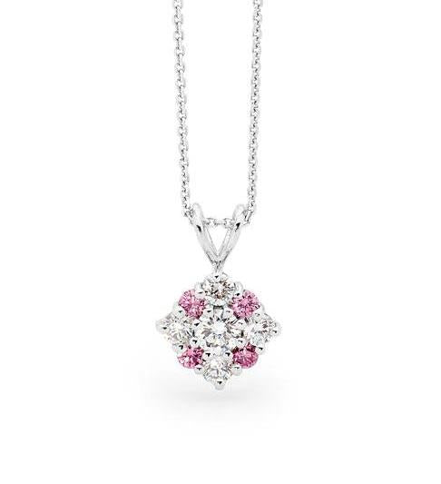 Pink & White Diamond Pendant