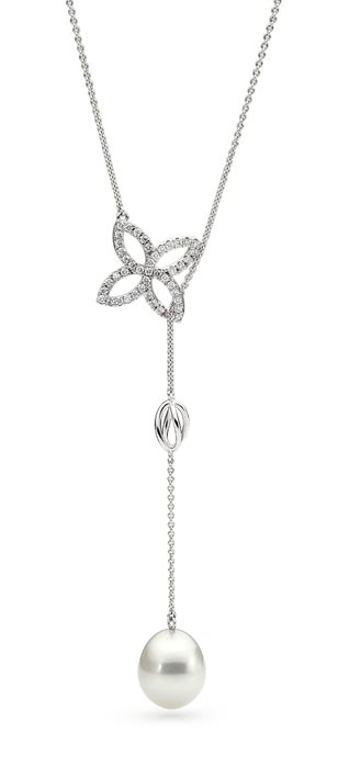 Diamond lariat sales necklace white gold