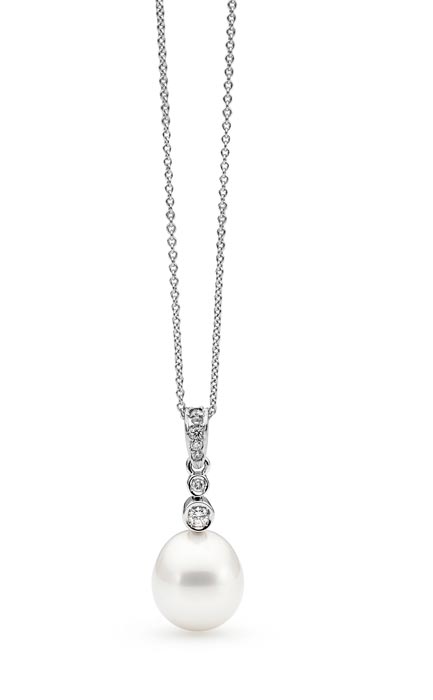 South Sea Pearl and White Diamond Necklace – Linneys Jewellery