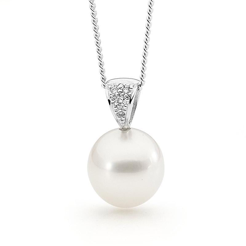 E.W Adams 18ct White Gold Diamond Pendant Necklace at John Lewis & Partners