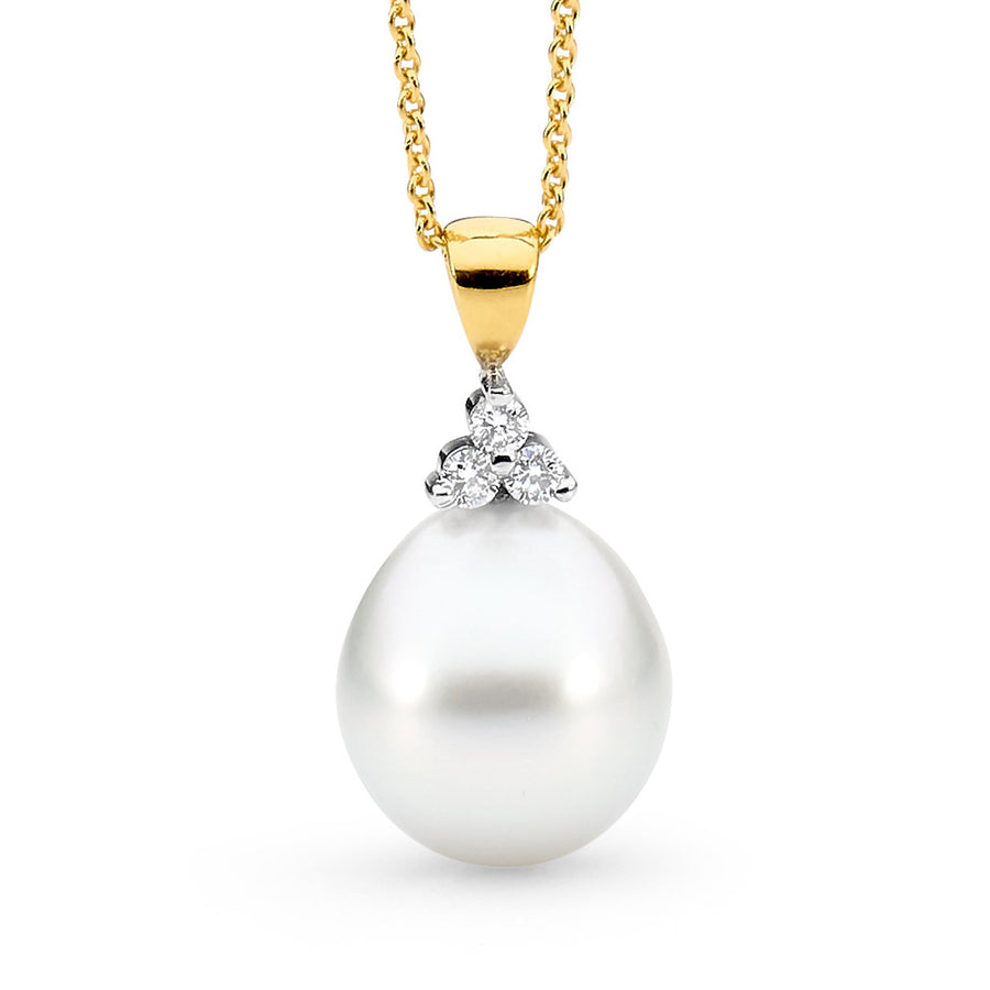 online jewellery shop australian jewellery designers jewellers in perth  Classic Trefoil Diamond White Gold Pendant Perth