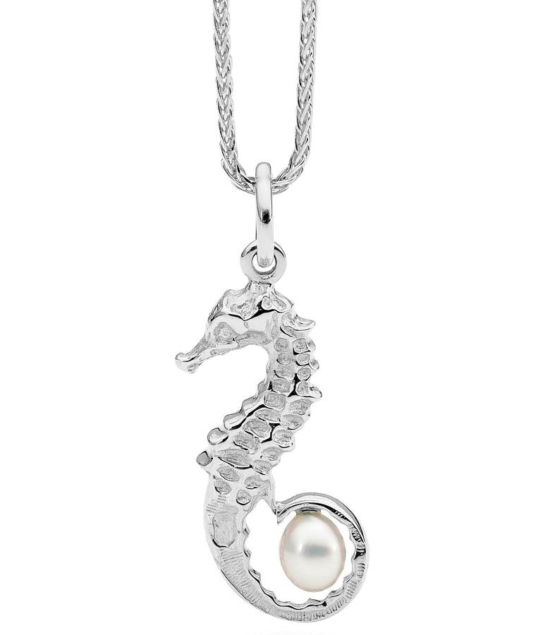 Gold Pearl Seahorse Pendant online jewellery shop buy jewellery online jewellers in perth perth jewellery stores wedding jewellery australia gold jewellery perth