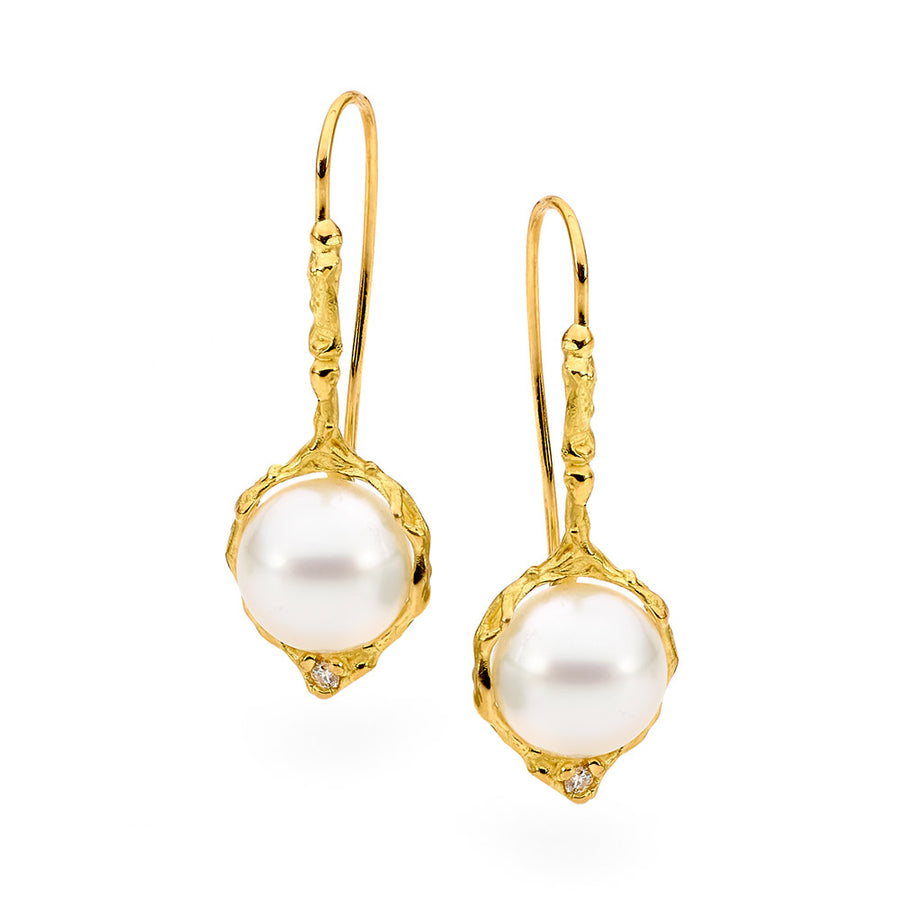 Freeform Australian Pearl Hook Earrings online jewellery shop perth jewellery stores jewellery stores perth australian jewellery designers bridal jewellery australia