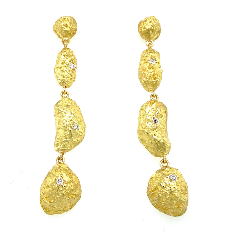 18ct Yellow Gold Diamond Earrings