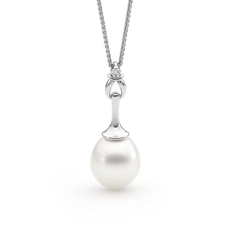 White Gold Pearl & Diamond Pearl Pendant  jewellery stores perth perth jewellery stores australian jewellery designers online jewellery shop perth jewellery shop jewellery shops perth perth jewellers jewellery perth jewellers in perth diamond jewellers perth bridal jewellery australia pearl jewellery australian pearls diamonds and pearls perth