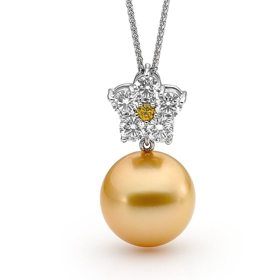 Yellow Diamond & Golden Pearl Pendant jewellery stores perth perth jewellery stores australian jewellery designers online jewellery shop perth jewellery shop jewellery shops perth perth jewellers jewellery perth jewellers in perth diamond jewellers perth bridal jewellery australia pearl jewellery australian pearls diamonds and pearls perth